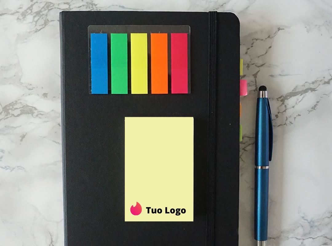 Post it gialli piccoli personalizzati con stampa logo