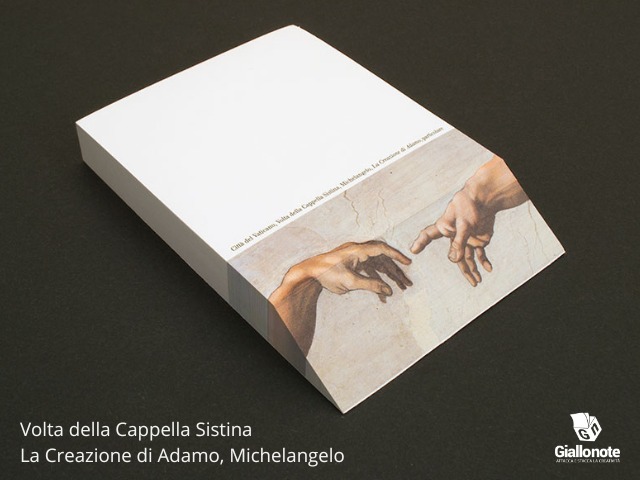 Blocchetto obliquo con La Creazione di Adamo di Michelangelo Buonarroti