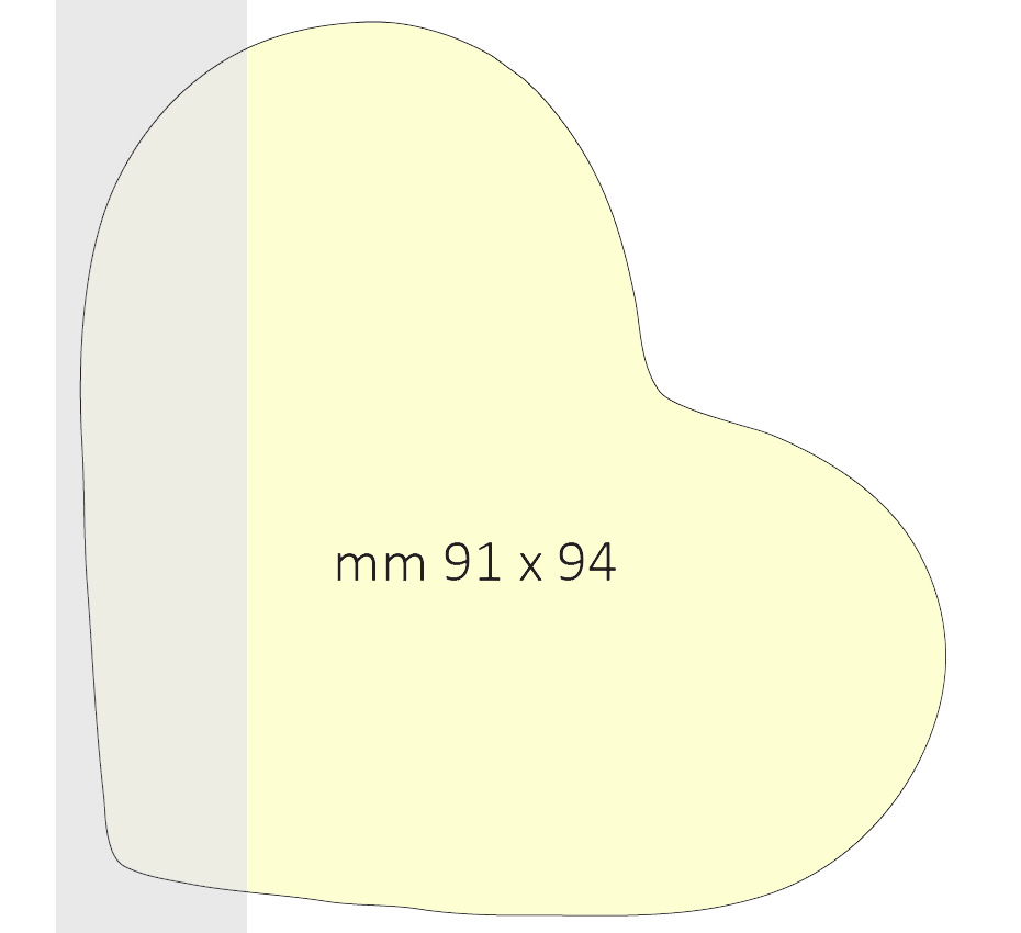 Post it a forma di cuore dimensione 91 x 94 mm