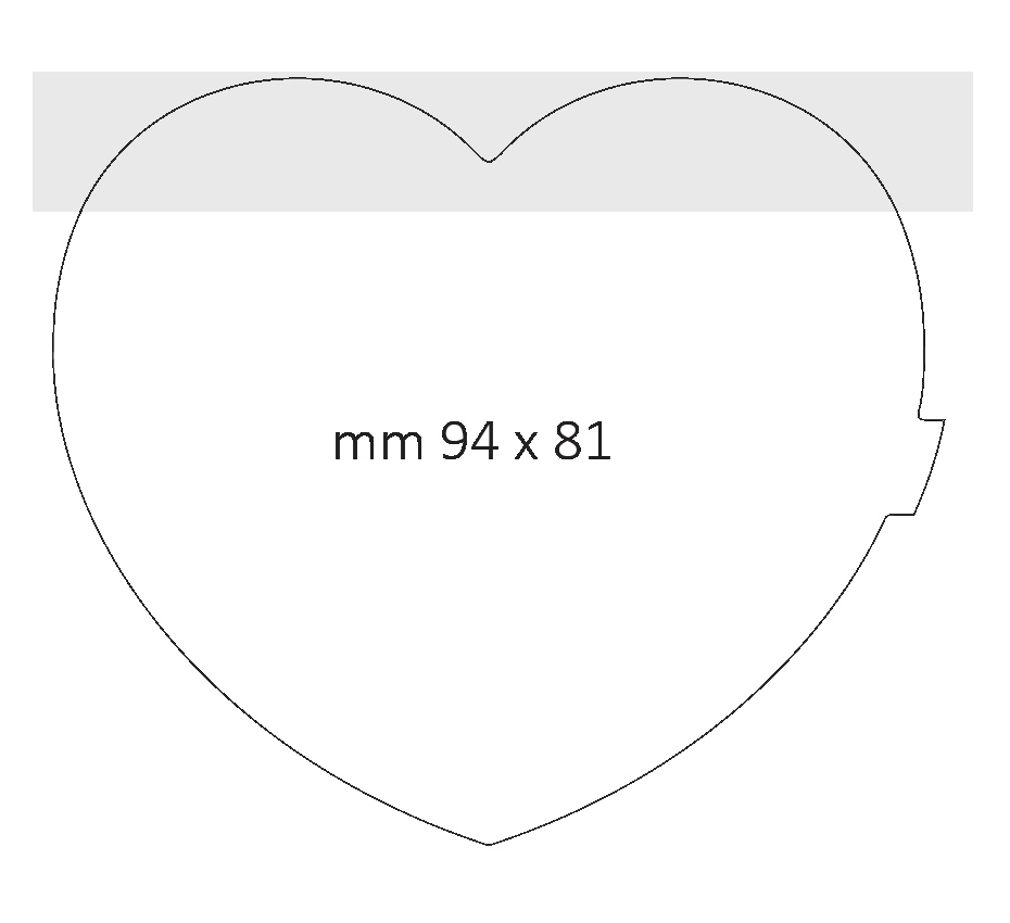 Post it a forma di cuore dimensione 94 x 81 mm
