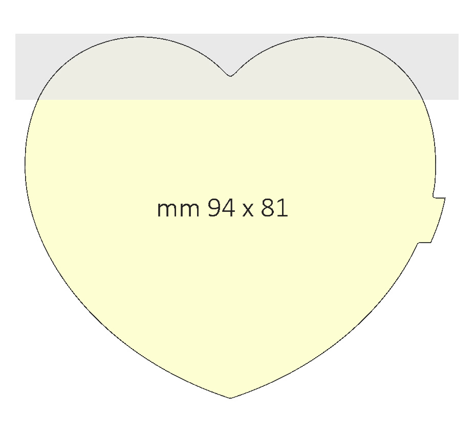 Post it a forma di cuore dimensione 94 x 81 mm