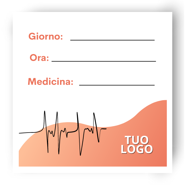 Stampa su post it giorno, ora e medicina. Idea di Grafica per farmacia e Studi Medici