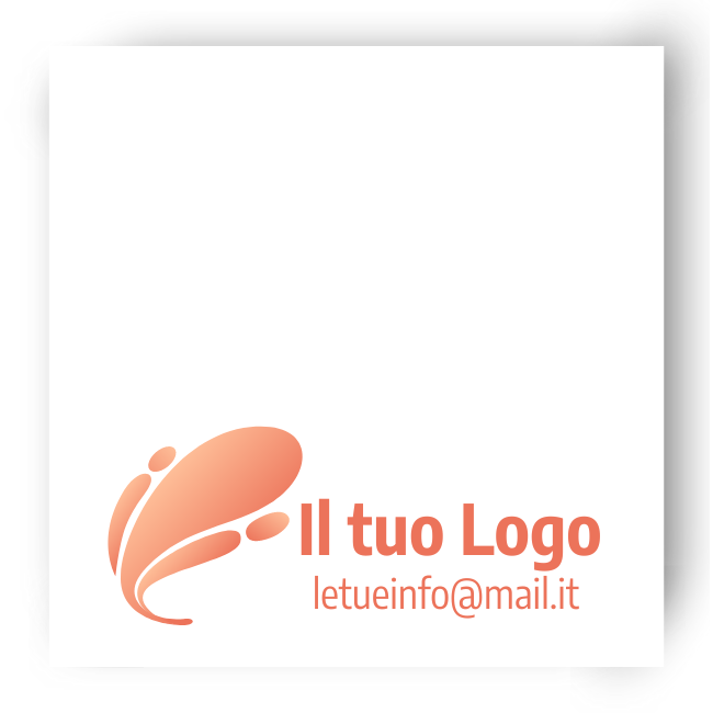 Il Tuo Logo e la tua email su un blocchetto post-it. Idea di Grafica