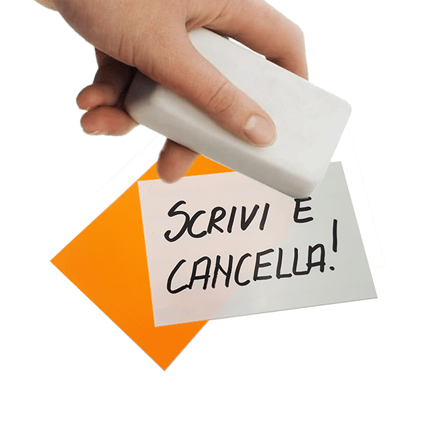 Scrivi e cancella sui memo elettrostatici