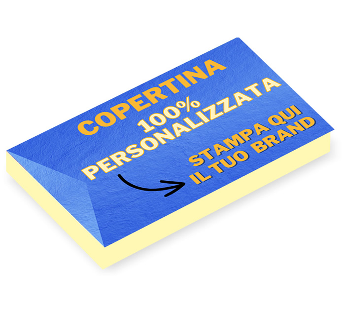 Post-it 125x75mm con copertina 100% personalizzata