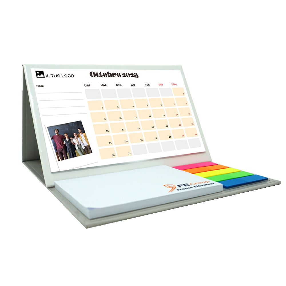 template calendario personalizzato con spazio annotazioni
