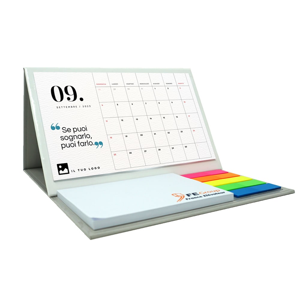 template calendario personalizzato con frase motivazionale