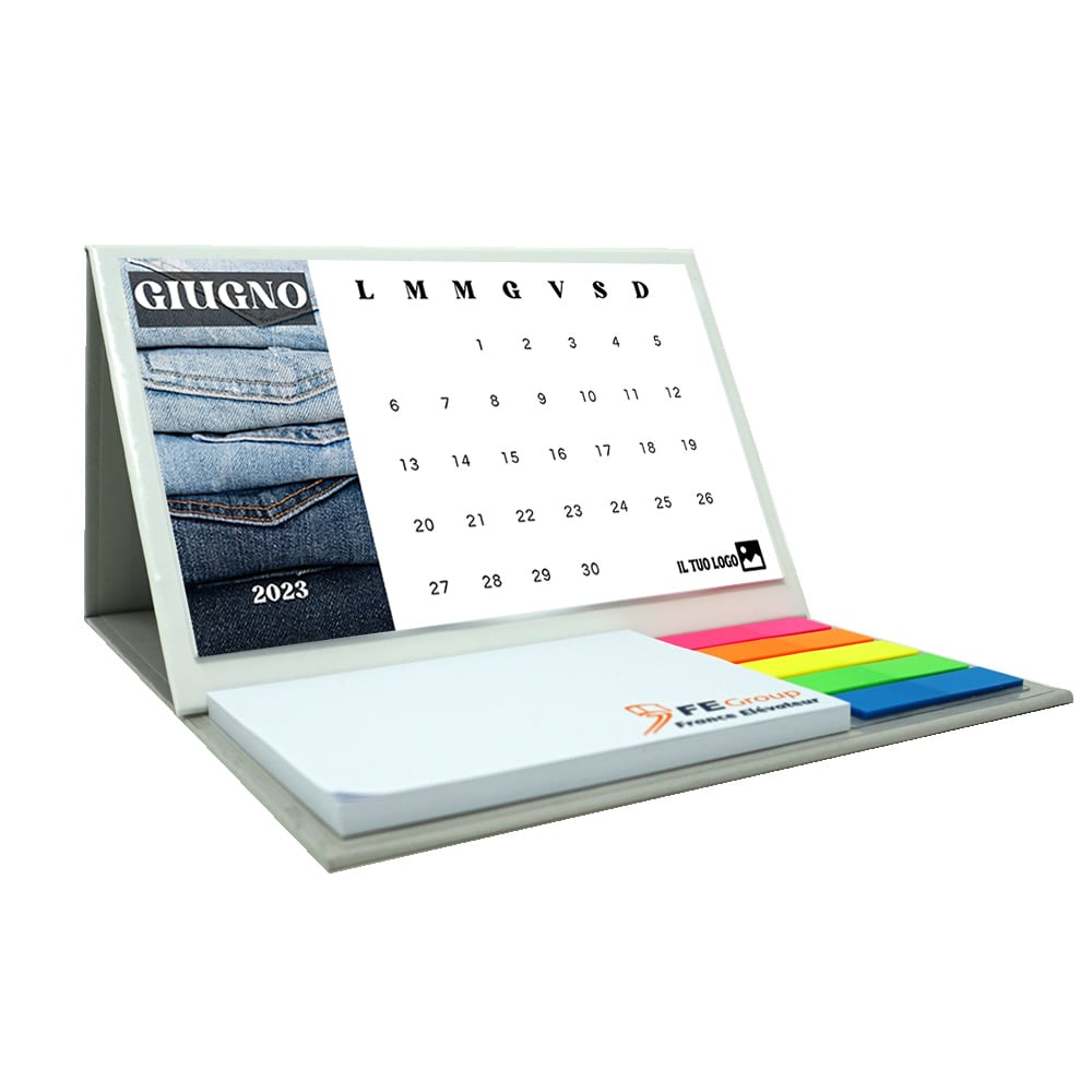 template calendario personalizzato con foto jeans