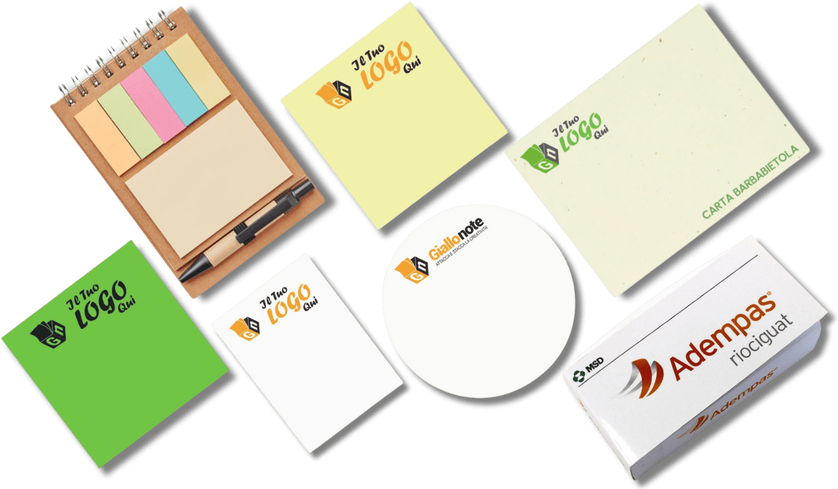 Post it classici, colorati, Set memo e bandierine segnapagina Giallonote