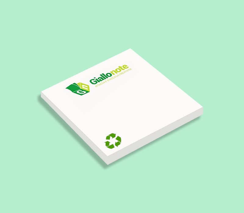 Post it in carta ecologica personalizzabili con logo o brand aziendale