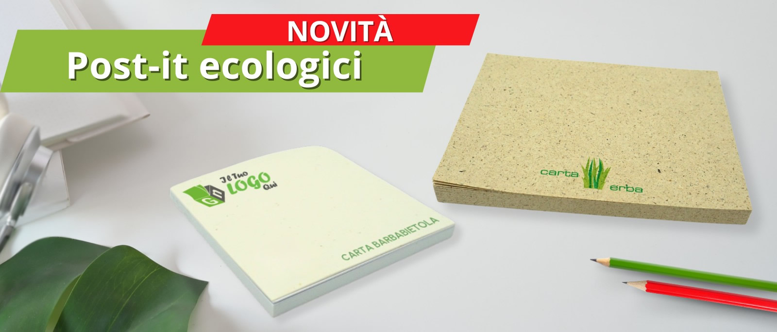 Post it edcologici in Carta erba e Carta barbabietola per una comunicazione eco-friendly