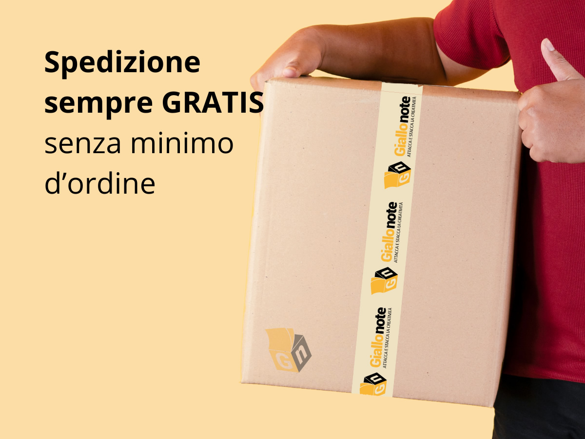 Giallonote: Spedizione sempre GRATIS in Italia per tutti gli ordine di Post-it